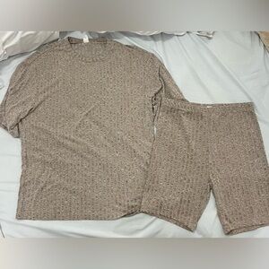 Ekouaer Pajamas 2 Piece Lounge Sets Ribbed Knit Matching